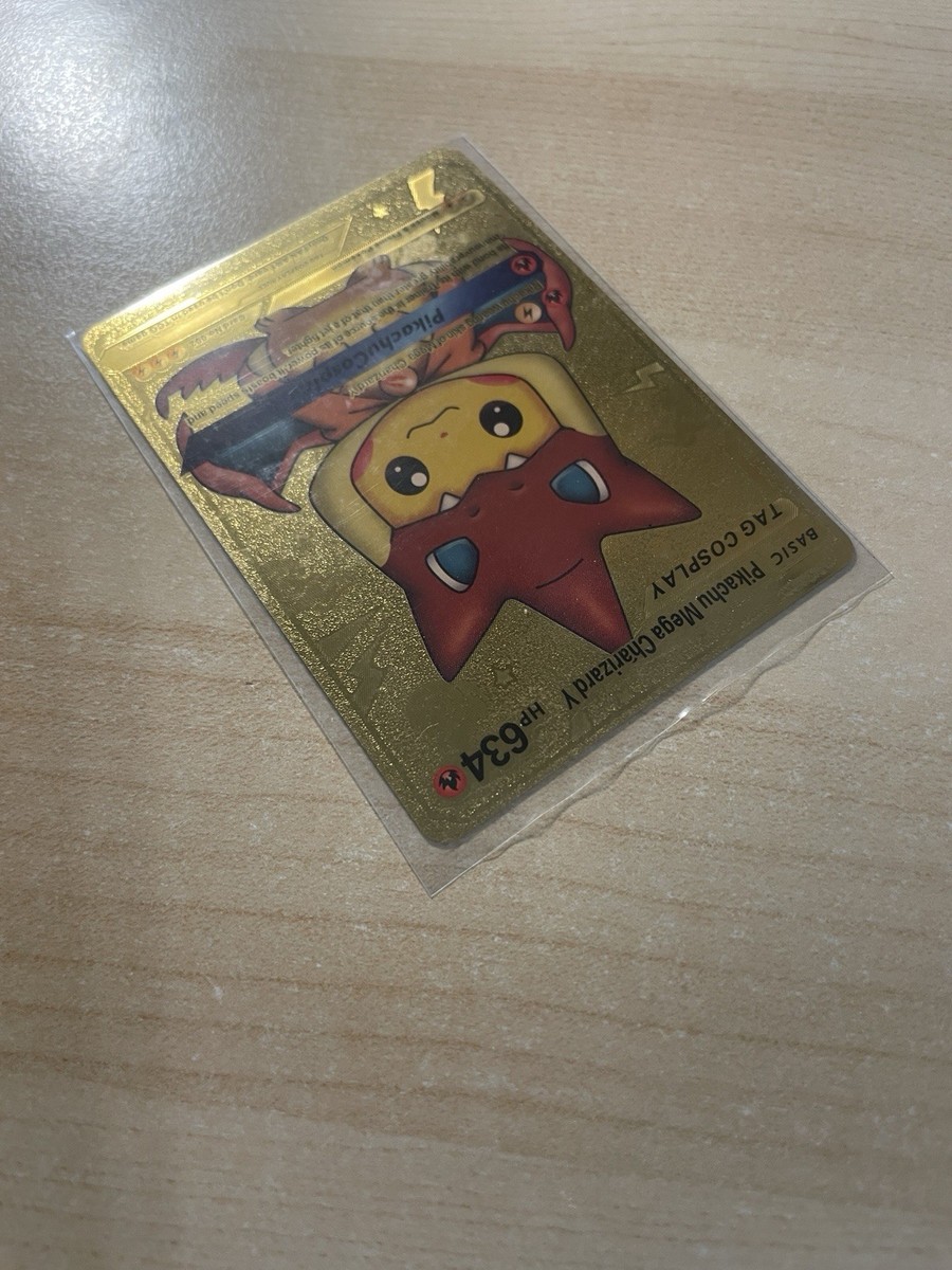 Fan Art - Pokemon TCG Basic Pikachu Mega Charizard Y Tag Cosplay