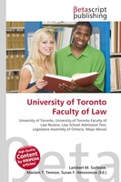 University Of Toronto Faculty Of Law Lambert M. Surhone (U. A.) Taschenbuch 2026