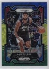 2023-24 Panini Prizm Choice Blue Yellow & Green Prizm Paul George #101 1u6