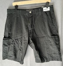 667 Wrangler Authentics Men s Black Cargo Shorts with Pockets, 34 x 8