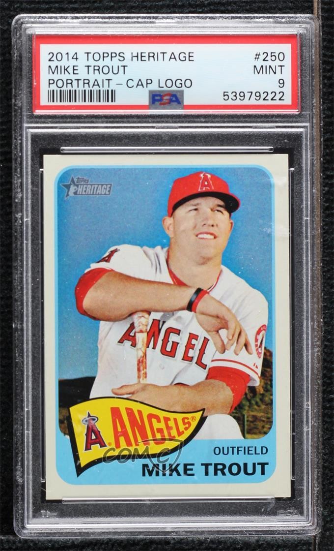 2014 Topps Heritage Mike Trout #250 PSA 9 MINT 06sz