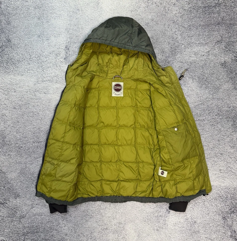 Colmar Down Jacket Men’s Size 50 Green Hooded Puffer Coat Nylon Logo - Image 2 of 4