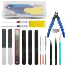Professional 17 PCS Model Tools Kit Modeler Basic Tools Craft Set Hobby Build...