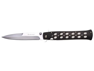 Cold Steel Ti Lite Pocket Knife 4'' Spear Point AUS-8 Bead Blasted Blade Zy-Ex