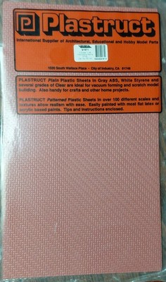 PLASTRUCT plastic 2 pc Interlocking Paving Bricks O Scale 1:48 1/4'' 91671 PS-141