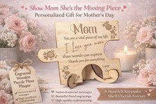 Personalized Laser Engraved Puzzle Plaque. Custom Wooden Plaque Laser Engraved