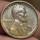 1913s Lincoln Cent Nice Original AU+ Condition Brown, hint of mint luster