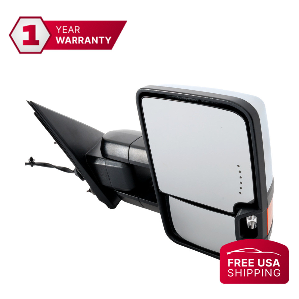 Towing Mirror Chrome Passenger Side For 15-19 Chevrolet Silverado 1500 2500 HD
