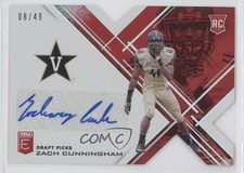 2017 Panini Elite Draft Picks Status Red Die-Cut 8/49 Zach Cunningham Auto 0m0