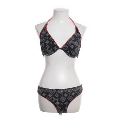 Okay, Bikini, Größe: 36/38, Elasthan/Polyamid/Polyester, Schwarz/Weiß/Pink -5Wf