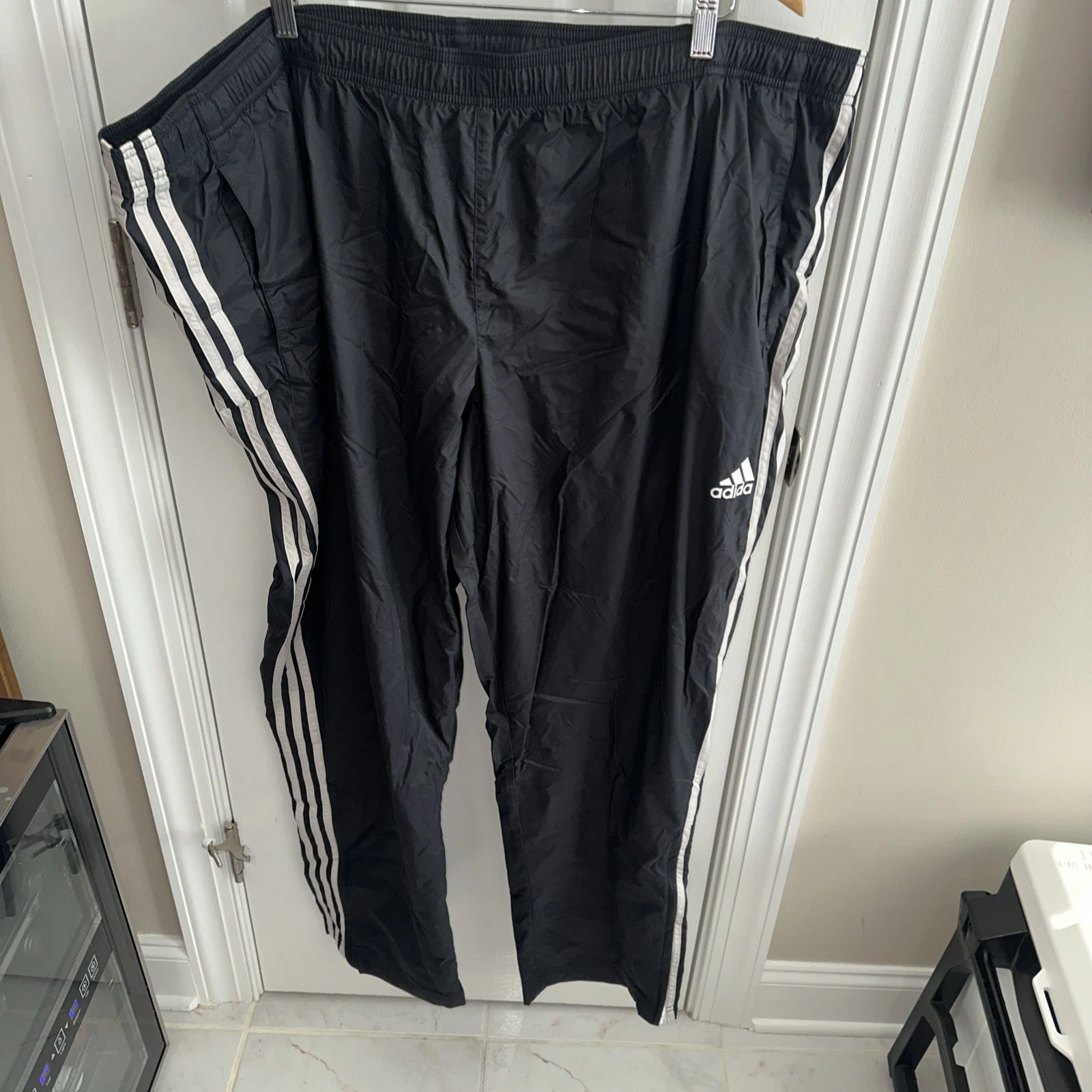 Adidas Clima365 Track Pants Mens 4XL Black White Stripes Athletic