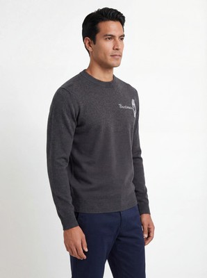 Saint Barth Men's Medium grey Long-sleeve sweater Size M