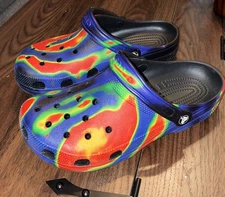 CROCS Unisex Tie-Dye Women’s 10 Men’s 8 Clogs