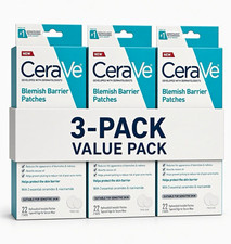 CeraVe Hydrocolloid Blemish Barrier Patches Niacinamide Acne 3-Pack 22ct