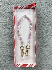 a New Day Beaded Accessory Phone Strap - Pink/White