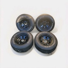 Set Of 4 - Gloss Black 15x7 5x4.5 Bolt Pattern Steel Wheel Rims With Round Holes Set Of 4 - Gloss Black 15x7 5x4.5 Bolt Pattern Steel Wheel Rims With Round Holes