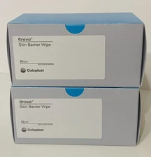 60 Coloplast 120215 BRAVA Skin Barrier Wipes STING FREE 2BX/30EA Exp.2029