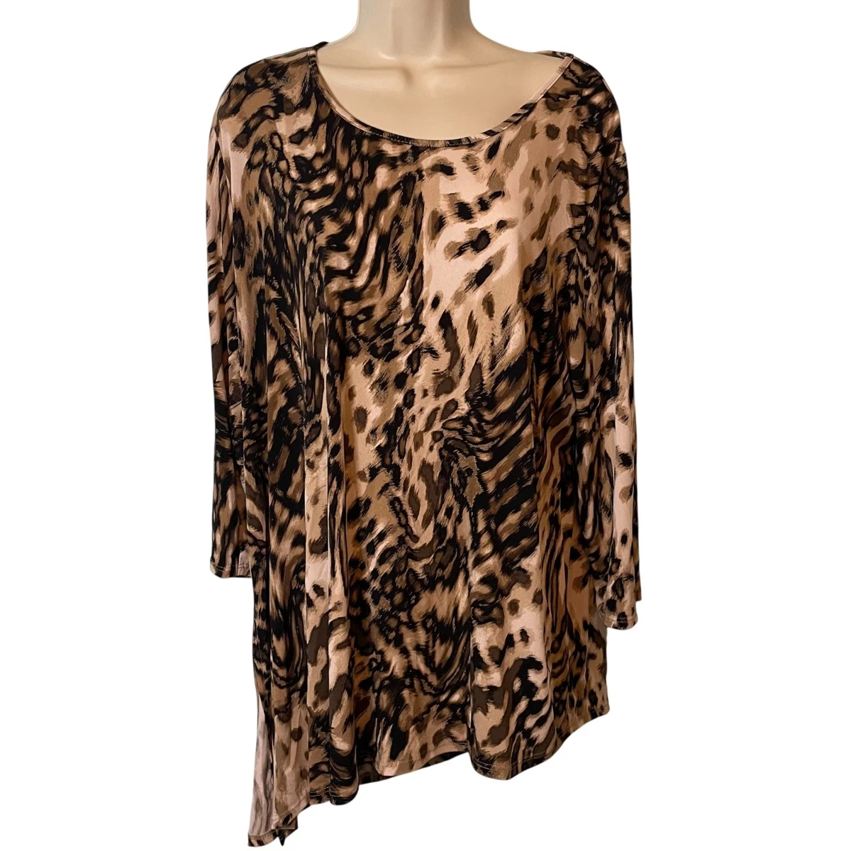 Tunique Femme Susan Graver Taille L Imprimé Animal - Stretch - Occasion Parfait état