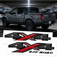 Pair Carbon Style 4x4 Off Road Truck Bed Decal Vinyl Sticker For Nissan Frontier