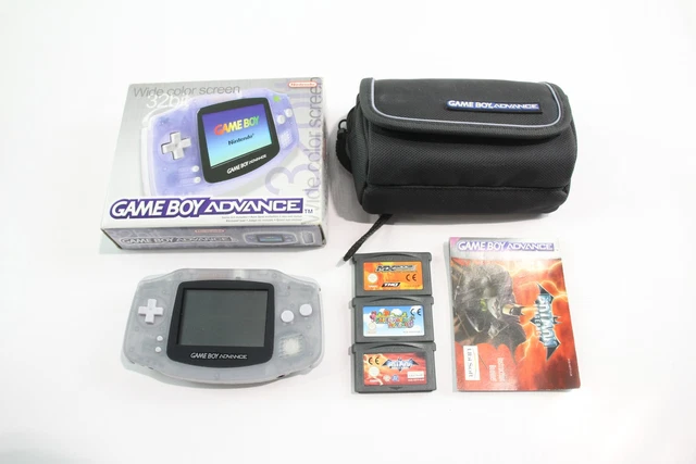 Nintendo Gameboy Advance Clear w/ Case & Games