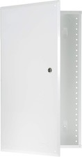 20" Structured Media Enclosure W/ Hinged Cover Lock Glossy White Surface/Flush
