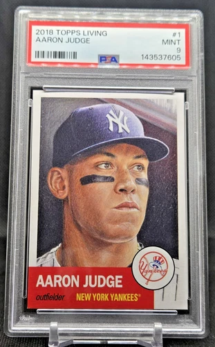 2018 Topps Living Set #1 Aaron Judge PSA Mint 9 Fresh Slab (JBC3434)