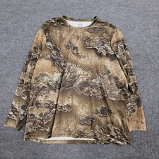 Realtree Shirt Mens 4XL Brown Excape Camo Long Sleeve Hunting Outdoor Tee
