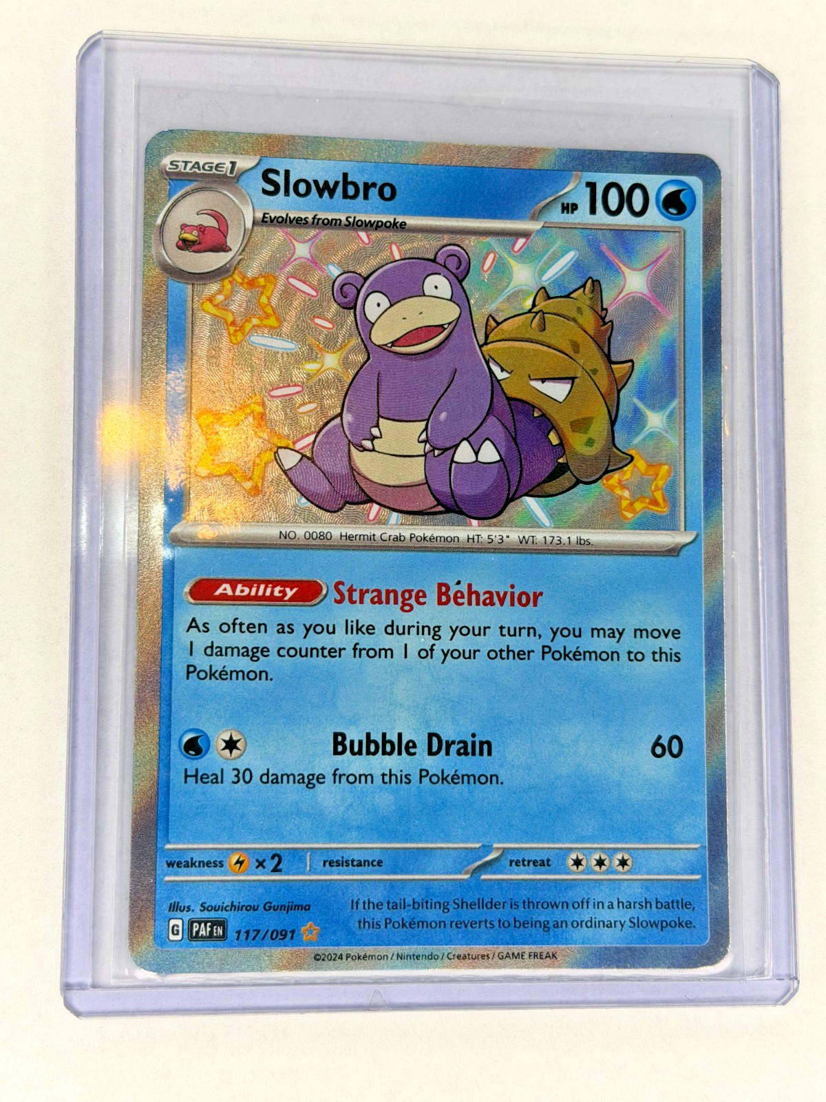 Pokemon TCG NM Slowbro 117/091 SV: Paldean Fates Holo Shiny