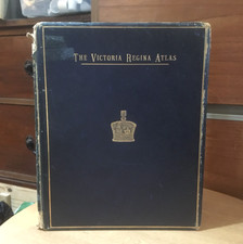 JOHNSTON'S "THE VICTORIA REGINA ATLAS"2nd EDITION 1905 GOOD - FAIR CONDITION