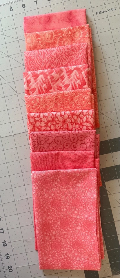 ALL CORAL Fat Quarters - 9 DESIGNS - Image 2 of 3