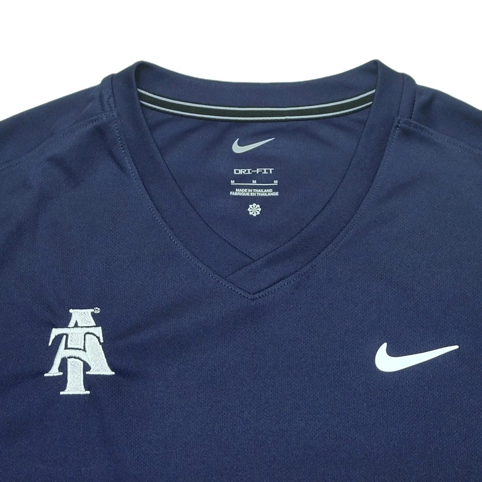 TEAM ISSUED Nike Dri-Fit North Carolina A&T Aggies navy shirt Men's MEDIUM M - Image 3 of 4