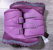 Lands End Snow Boots Big Girls Size 7 Pink Insulated Warm Winter Boots Kids