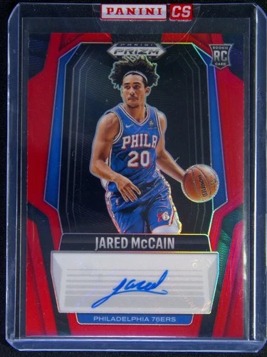 2024-25 Panini Prizm Black Jared McCain RC Rookie Auto Red /99