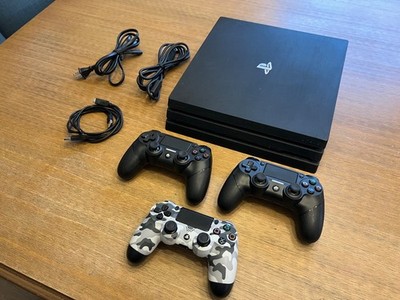 Sony PlayStation 4 Pro 1TB Console with 3 Controllers and cords - 7215B Model