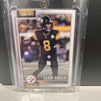 Aaron Rodgers 2026 Topps Flagship Canvas Refractor /50 #173 Steelers