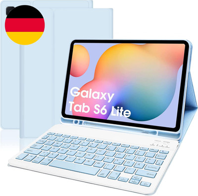 Samsung Galaxy Tab S6 Lite Tastatur Mit Hülle, QWERTZ Deutsches Bluetooth Tastat