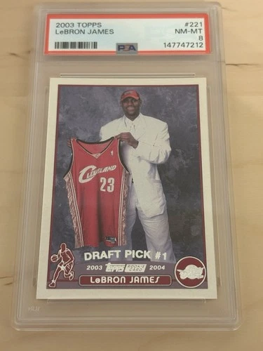 Topps 2003-04 LeBron James Rookie Draft Pick #221 PSA 8 Cavaliers