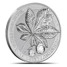 2021 1 oz Germania 5 Mark Chestnut Leaf .9999 Silver Round