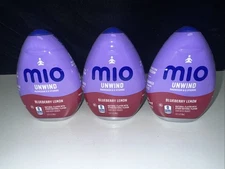 3x-MiO UNWIND Magnesium & B Vitamins BLUEBERRY LEMON Each 1.62oz--FREE SHIPPING