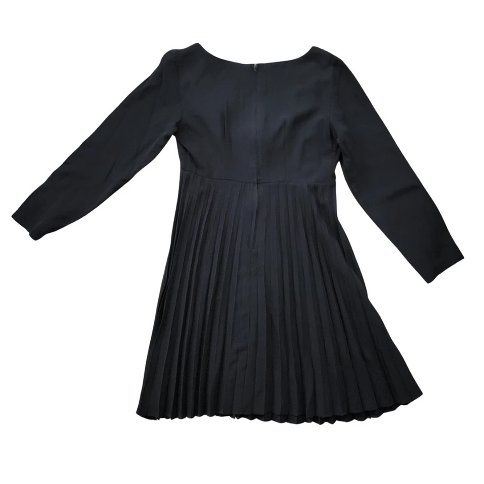 Винтажное черное плиссированное платье-кокетливое Y2K Rampage размер 5 длина до колена Whimsigoth готическое - Изображение 2 из 4