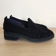 Rothy  s The Lug Loafer Black Boucl  Knit Slip-On Shoes Women  s 7