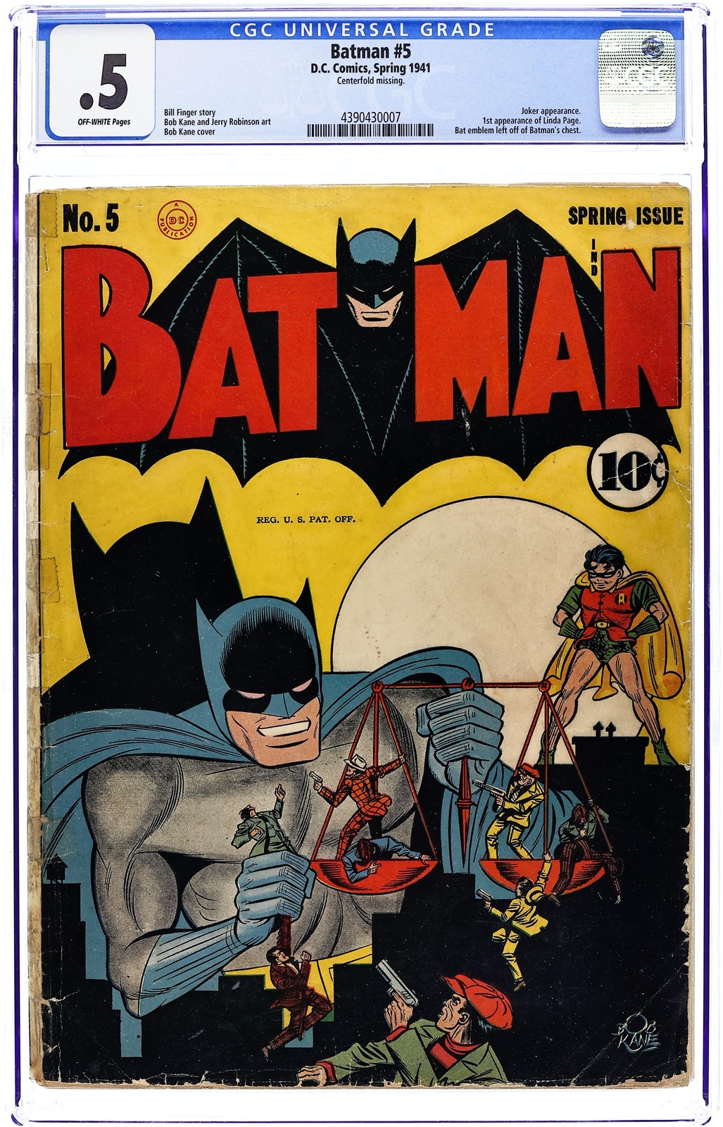 Batman #5 CGC 0.5 1941 4390430007