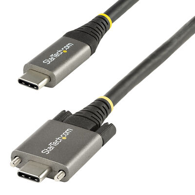 StarTech 20'' (50cm) Side Screw Locking USB C Cable 10Gbps - USB 3.1/3.2 Gen 2 
