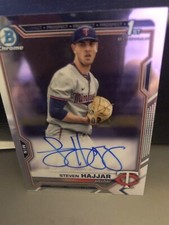 Minnesota Twins STEVEN HAJJAR autographed 2022 Bowman Chrome