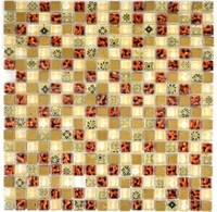Mosaikfliese Transluzent Beige Glasmosaik Crystal Resin Optik Beige Rot ...