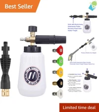 High-Pressure Foam Cannon with 5 Adjustable Nozzles for Professional Cleaning