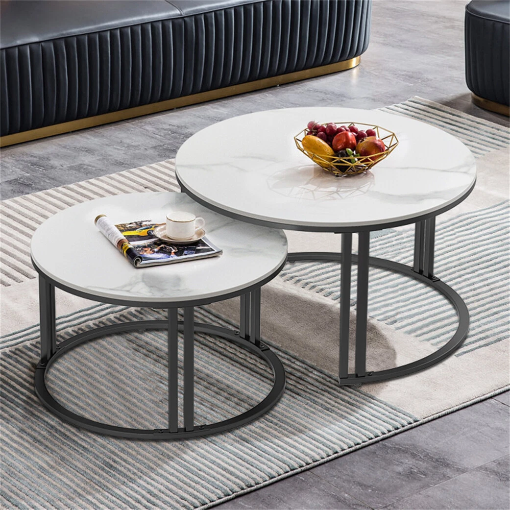 Outdoor white round coffee table deals
