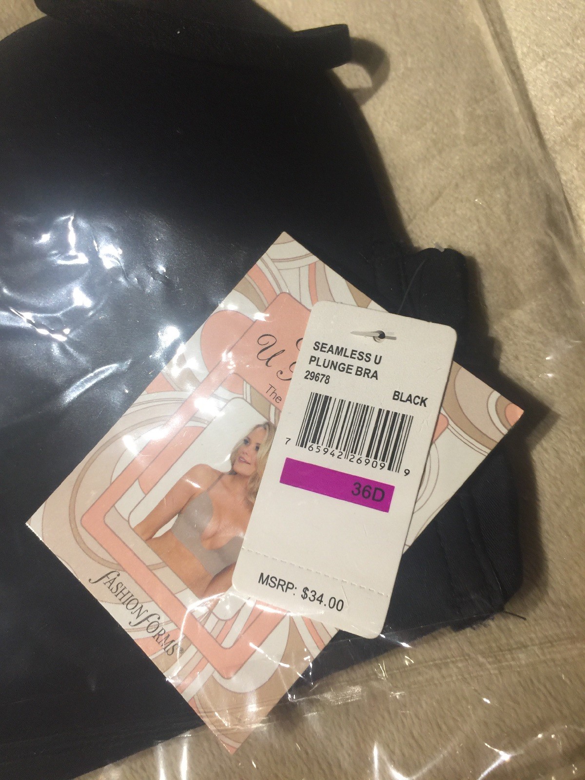 Fashion Form Seamless UPlunge Bras (2) Nude& Black 36D eBay