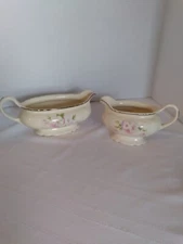 Vintage Homer Laughlin Virginia Rose Gravy Boat Sauce Pitcher Dining China