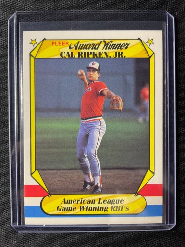 Cal Ripken Jr. #33 1987 Fleer Award Winners card
